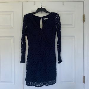 SOLD Hollister Navy Blue Lace Dress